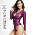 Buoni sexy di lingerie viola un pezzo